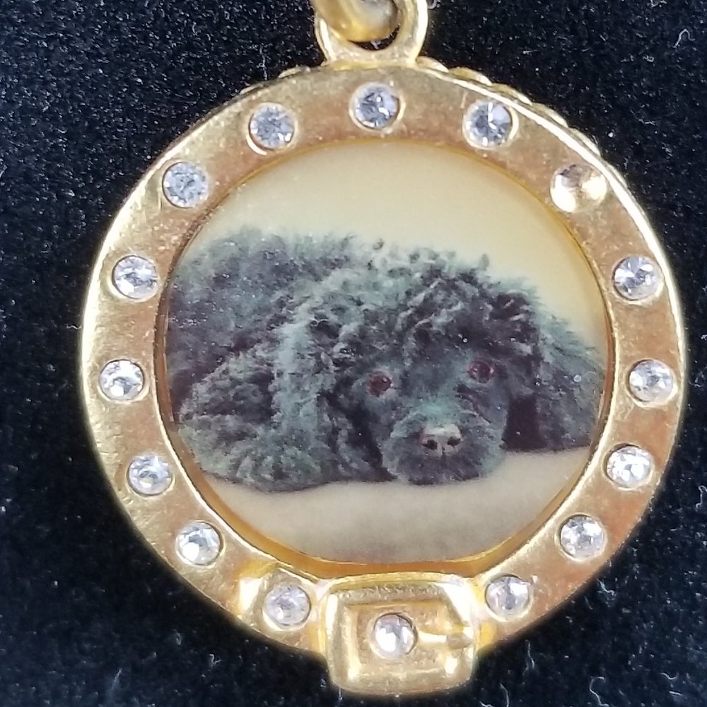 Danbury Mint Eyes of Love Poodle Charm Bracelet